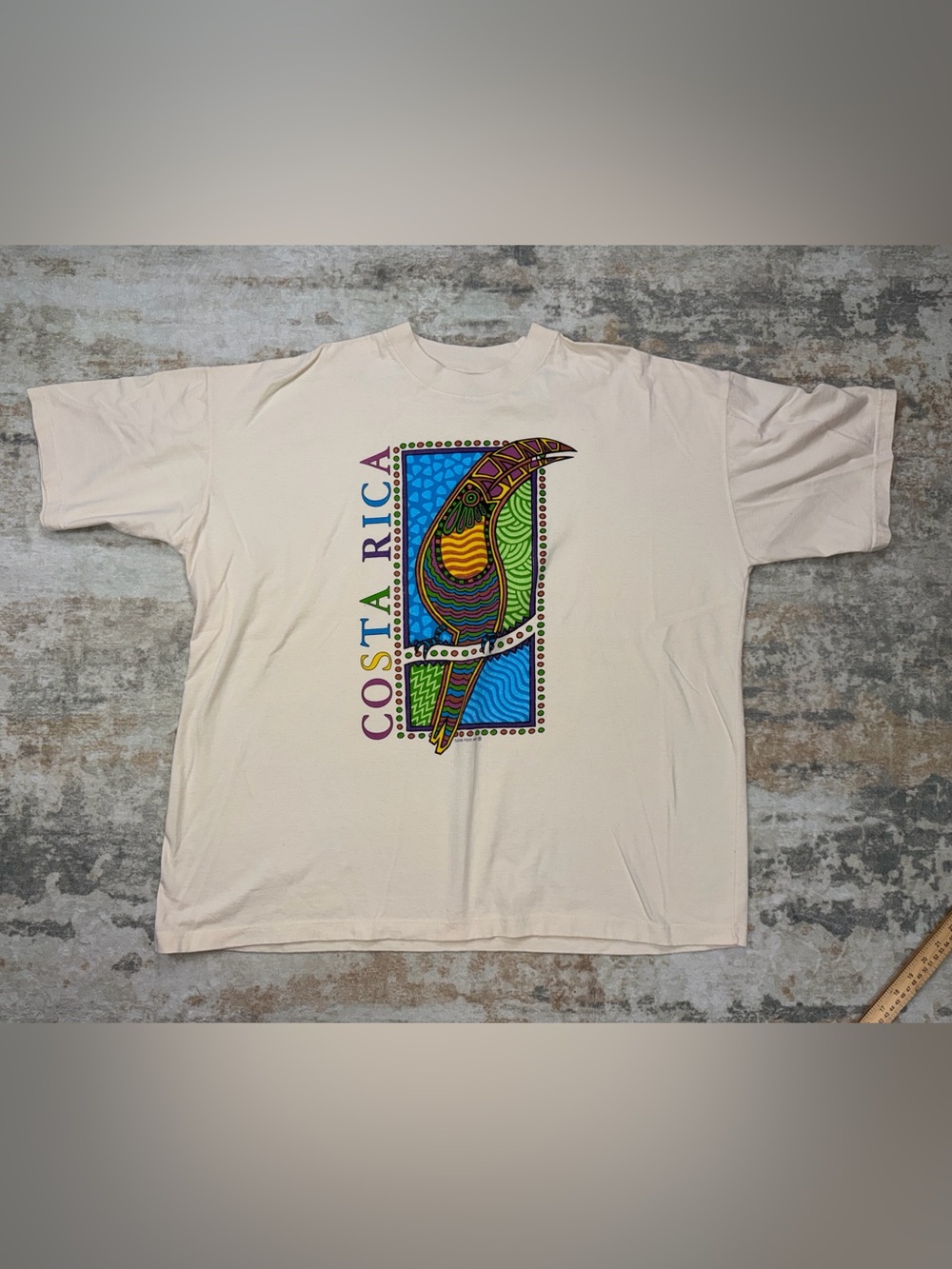 Vintage 90s Tucan Tico Costa Rica Parrot T Shirt XXL Made in Costa Rica